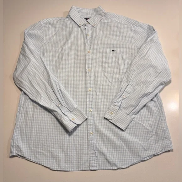 Vineyard Vines Men’s On The Go/Tucker Shirts Lot Of 2 Size XLG Blue Lightweight - Picture 9 of 15